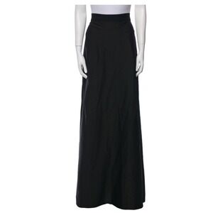 Philosophy di Alberta Ferretti Maxi A Line Raw Detail Wool Skirt, Size US 6